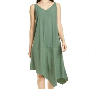 Eileen Fisher Tencel Asymmetrical Hem Dress size large